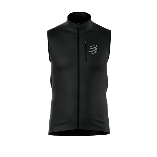 COMPRESSPORT Kamizelka biegowa męska HURRICANE WINDPROOF VEST black