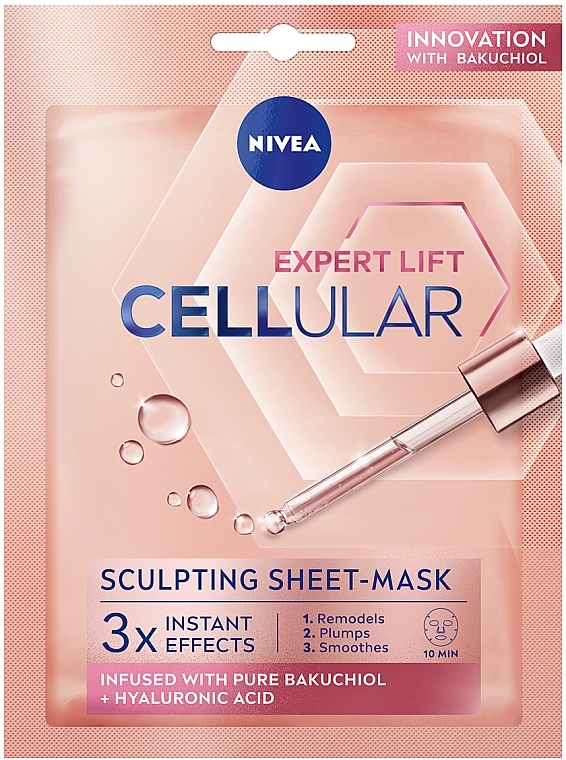 Chłodząco-modelująca maska w płachcie Nivea Hyaluron Cellular Filler Contour Facial Mask 100 g (4005900623539)