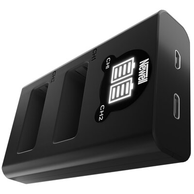 Zestaw ładowarka dwukanałowa Newell DL-USB-C i dwa akumulatory LP-E17 do Canon