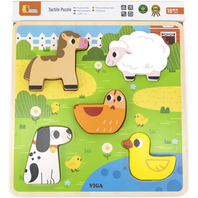 Viga 44662 Drewniane puzzle - Farma