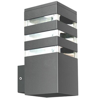 Polux TEKSAS prosty grafit 1xE27 Kinkiet zewnętrzny 316165 316165
