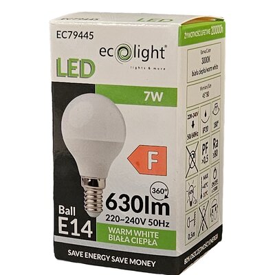 Żarówka LED ECOLIGHT Golf ball EC79445 7W E14