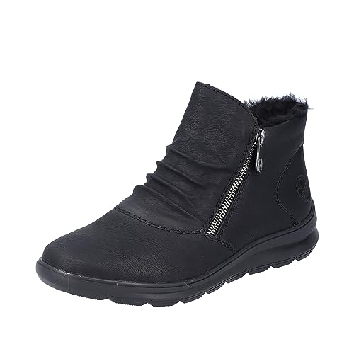 Rieker Damskie krótkie kozaki Z0051, czarny, 40 EU