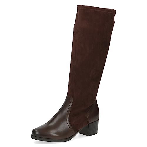 Caprice Damskie 9-25517-41 kozaki na obcasie, Dk Brown Comb, 38 EU