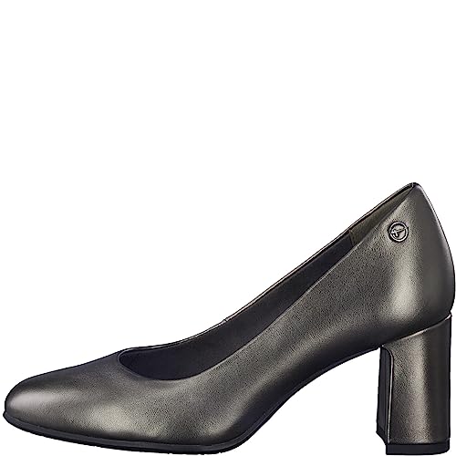 Tamaris Comfort Damskie 8-82404-41 wygodne wygodne buty do wielokrotnego użytku klasyczne buty biznesowe czółenka, Pewter, 41 EU Weit
