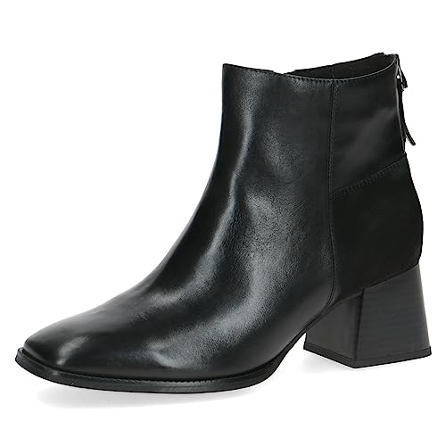 Caprice Damskie 9-25343-41 botki sznurowane na obcasie, czarny, 39 EU