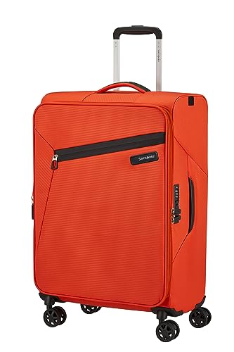 Samsonite Litebeam Spinner M, walizka z możliwością rozszerzenia, 66 cm, 67/73 l, pomarańczowy (mandarynka pomarańczowa), Pomarańczowy (mandarynka pomarańczowa), Spinner M (66 cm - 67/73 L), Walizka