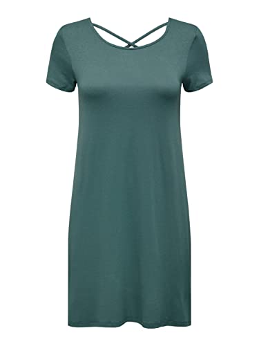 Bestseller A/S Damska sukienka Onlbera Back Lace Up S/S Dress JRS Noos, Balsam Green, XS