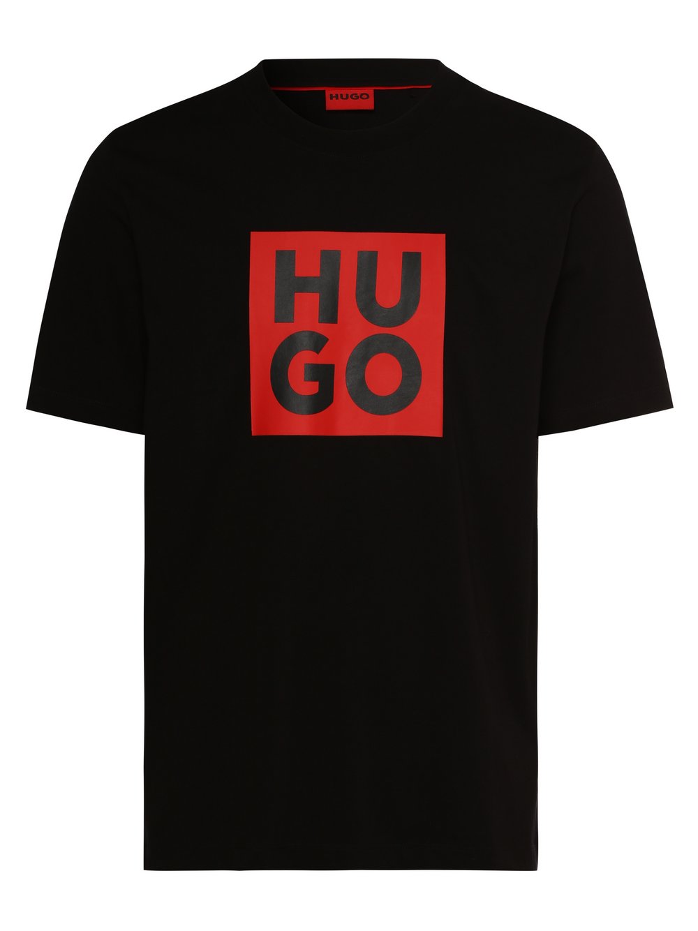 HUGO - T-shirt męski  Daltor, czerwony|czarny