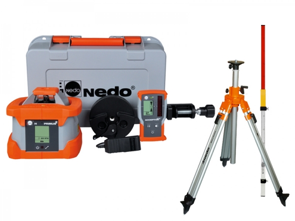 Niwelator Laserowy Nedo Primus2 H ZESTAW - statyw KORBOWY i łata laserowa