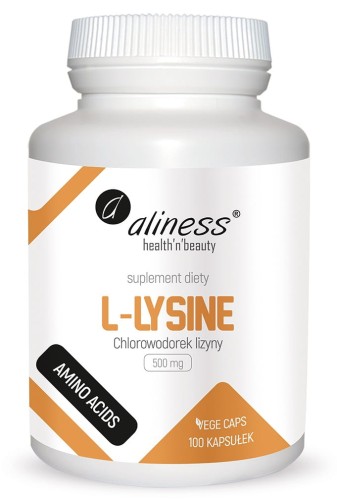 MedicaLine L-Lysine 500mg 100 kaps Aliness Chlorowodorek lizyny HCL MC103