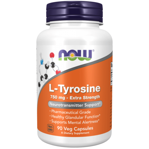 L-Tyrozyna Extra Strength 750 mg 90 kaps. (Now Foods)