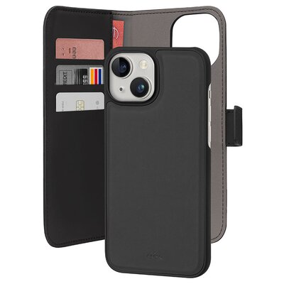 PURO Wallet Detachable - Etui 2w1 iPhone 15 (czarny)