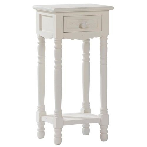 Stolik z szufladą Elegance, biały, 63x32x25 cm