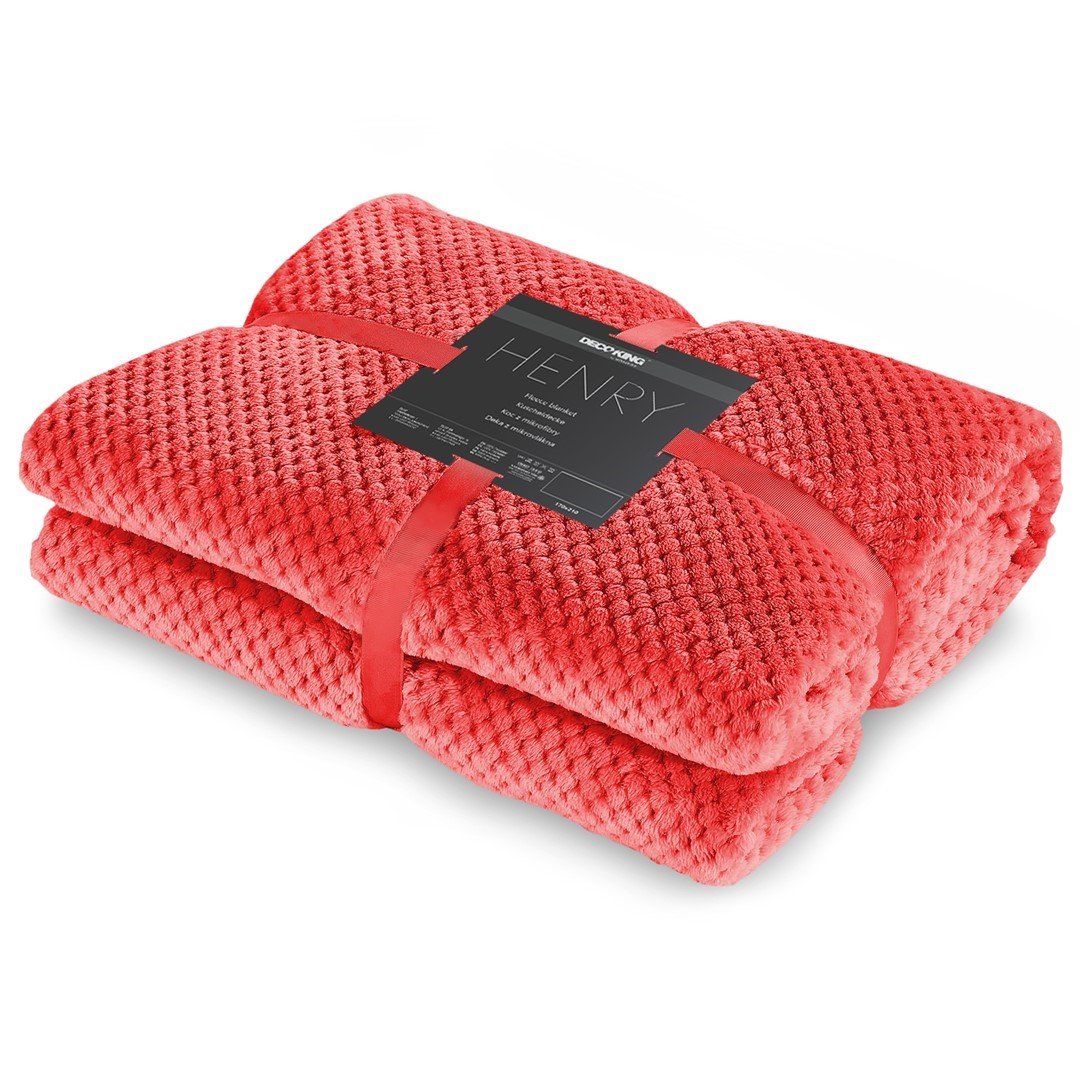 DecoKing DecoKing - Koc Henry - Czerwony 70x150 cm