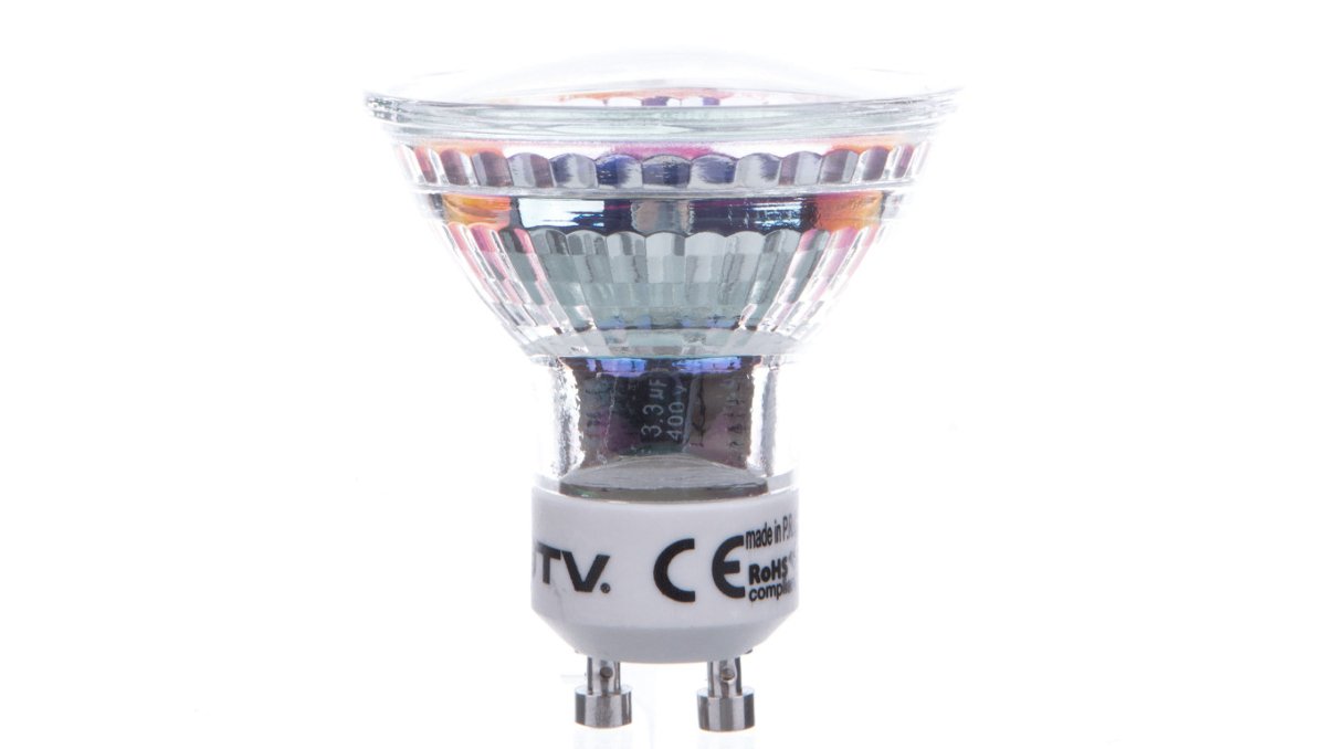 GTV ŻARÓWKA LED, 15 LED, CIEPŁY BIAŁY, GU10, 3000K, 4W (LD-SZ1510-30)