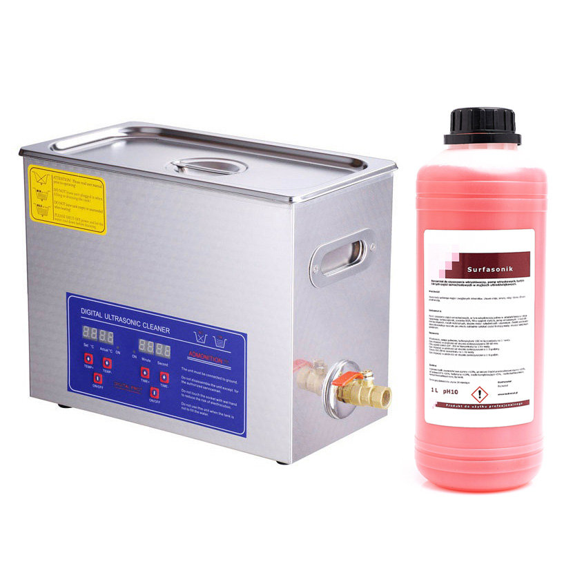 Myjka / wanna ultradźwiękowa PS-30A 6L + płyn SurfaSonic 1L