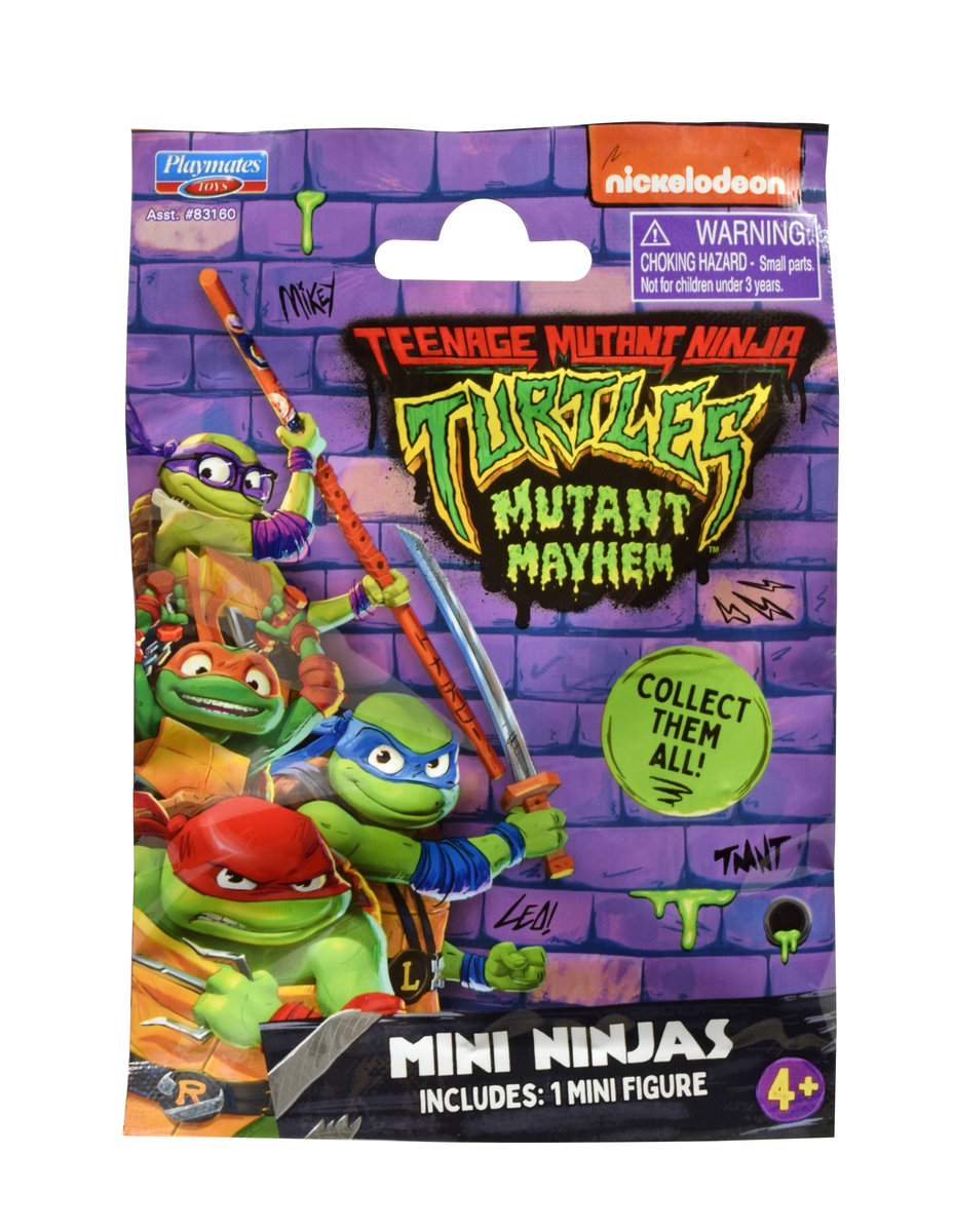 Wojownicze Żólwie Ninja, Minifigurki w torebkach niespodzianka, figurka, 5 cm