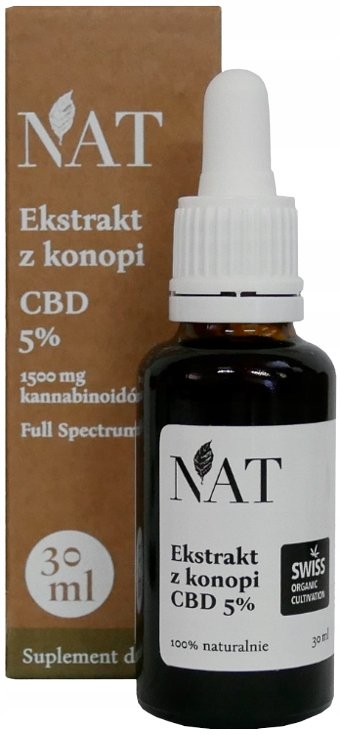 NAT Olejek - ekstrakt z konopi 5% CBD 30ml (XL) 21NACOLE051