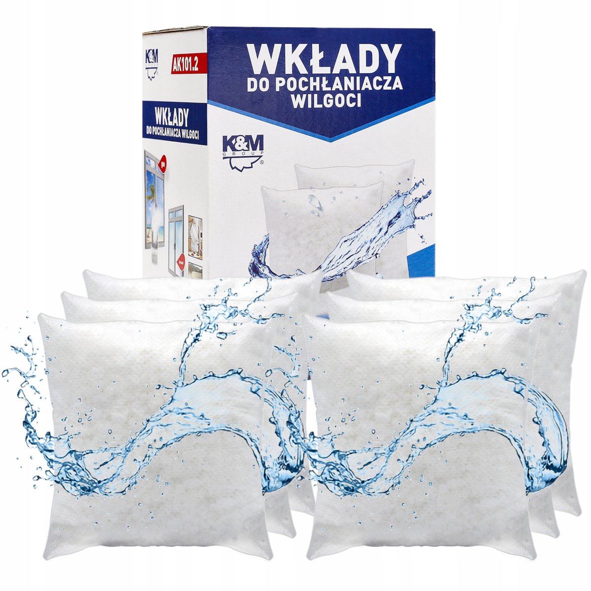 6X Wkład do pochłaniacza wilgoci K&M wymienny