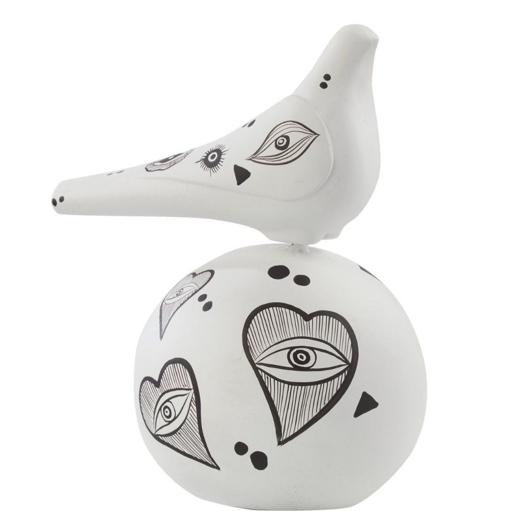 Rzeźba Small Dove On Sphere Eye White CC DESIGN