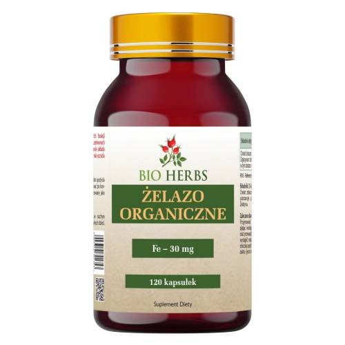 ŻELAZO ORGANICZNE 30mg FORTE 120szt PRZYSWAJALNE