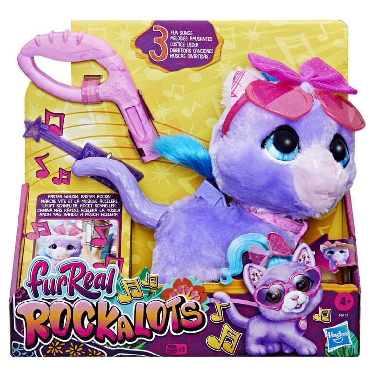 Hasbroi FurReal Rockalots Fioletowy Kotek Chodzi F6152