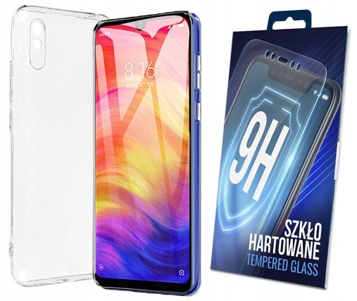 ETUI PRZEZROCZYSTE 2MM DO XIAOMI REDMI 9A/9AT +SZKŁO