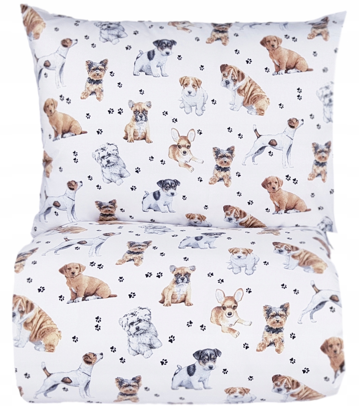 Pościel pieski psy szczeniaczki pies york mops 140x200 bawełniana dziecięca