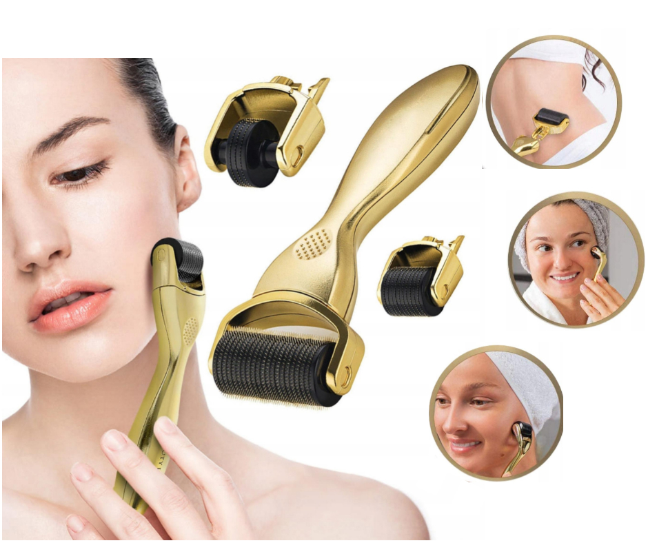 3x Derma roller face Twarz Oczy Dermaroller 3w1