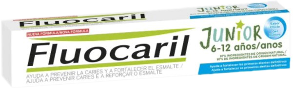 Pasta do zębów dla dzieci Fluocaril Junior Bubble Flavor Toothpaste 6-12 Years 75 ml (8710604763301)