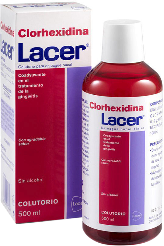 Płyn do płukania ust Lacer Chlorhexidine Mouthwash 500 ml (8470003856669)