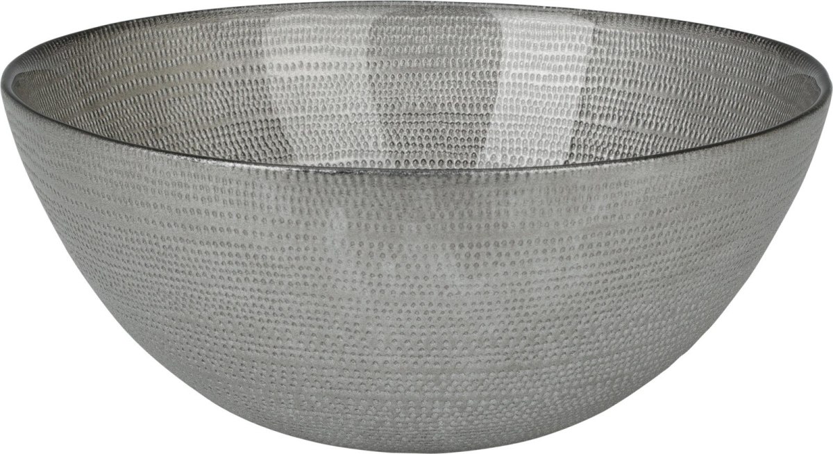 Miska Szklana Średnica 21cm Srebrna