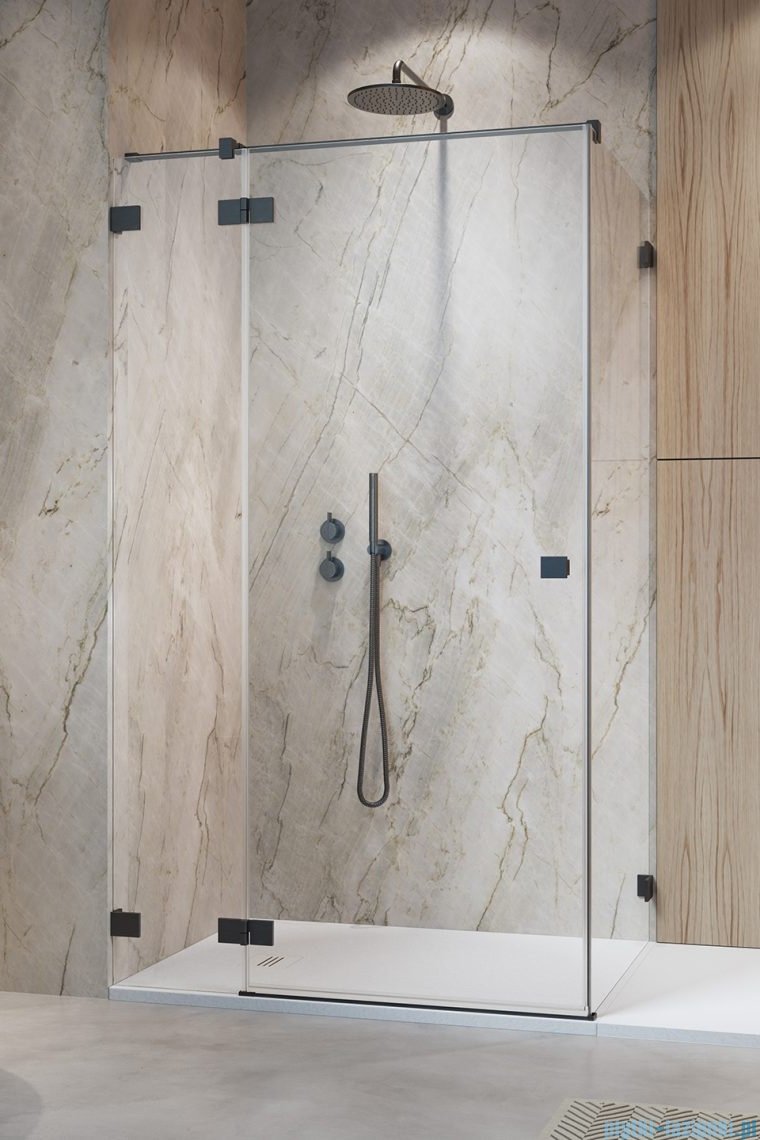 Radaway Essenza Pro Brushed GunMetal Kdj kabina 80x110 cm lewa szczotkowany grafit 10097080-92-01L/10098110-01-01