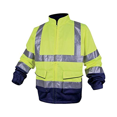 Delta Plus Ostrzegawcza bluza robocza z poliestru i bawełny kolor pomarańczowo-granatowy rozmiar 3XL PHVE2OM3X PHVE2OM3X