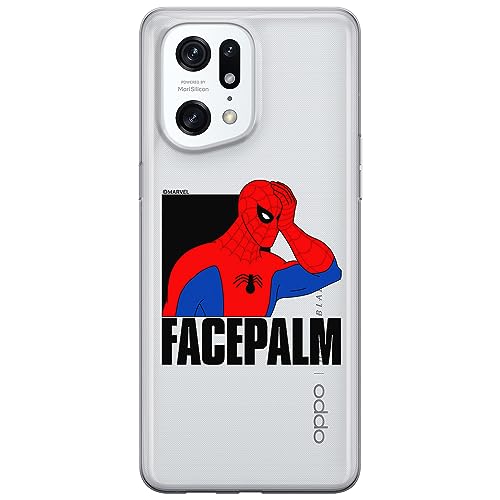 ERT GROUP etui na telefon Oppo FIND X5 PRO, case oryginalny i oficjalnie licencjonowany przez Marvel, wzór Spider Man 029, optymalnie dopasowane, plecki z TPU częściowo przeźroczyste