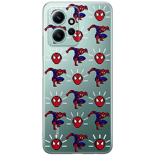 ERT GROUP etui na telefon Xiaomi REDMI NOTE 12 4G, case oryginalny i oficjalnie licencjonowany przez Marvel, wzór Spider Man 025, optymalnie dopasowane, plecki z TPU częściowo przeźroczyste