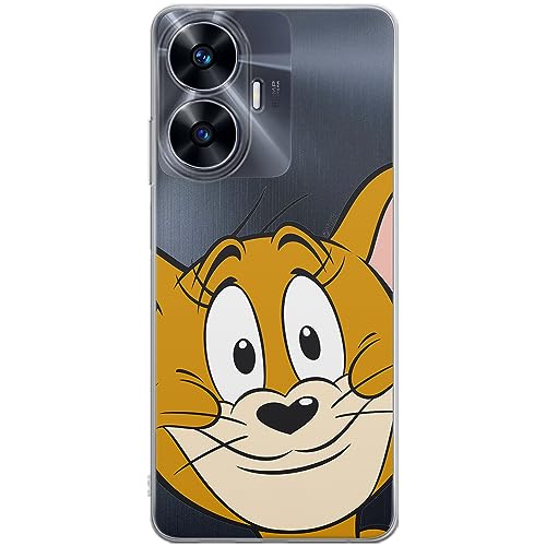 ERT GROUP etui na telefon Realme C55, case oryginalny i oficjalnie licencjonowany przez Tom & Jerry, wzór Jerry 001, optymalnie dopasowane, plecki z TPU częściowo przeźroczyste