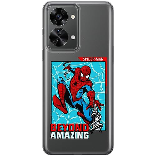 ERT GROUP etui na telefon OnePlus NORD 2T 5G, case oryginalny i oficjalnie licencjonowany przez Marvel, wzór Spider Man 041, optymalnie dopasowane, plecki z TPU częściowo przeźroczyste
