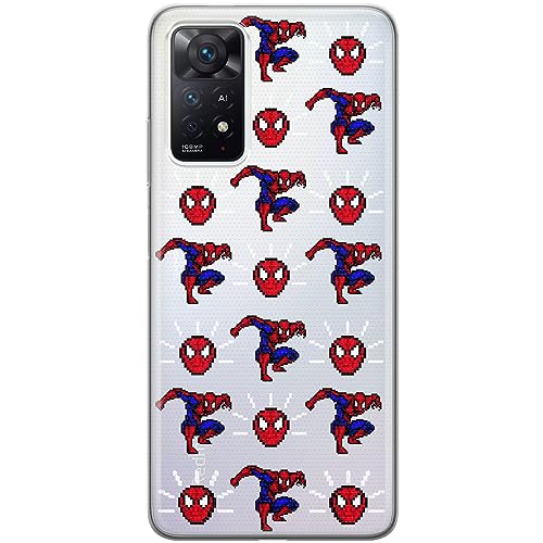 ERT GROUP etui na telefon Xiaomi REDMI NOTE 11 PRO 5G/ 11 PRO 4G, case oryginalny i oficjalnie licencjonowany przez Marvel, wzór Spider Man 025, plecki z TPU częściowo przeźroczyste
