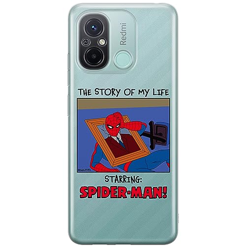 ERT GROUP etui na telefon Xiaomi REDMI 12C/ REDMI 11A, case oryginalny i oficjalnie licencjonowany przez Marvel, wzór Spider Man 036, optymalnie dopasowane, plecki z TPU częściowo przeźroczyste