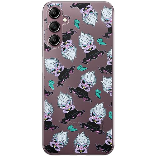 ERT GROUP etui na telefon Samsung A14 4G/5G, case oryginalny i oficjalnie licencjonowany przez Disney, wzór Ursula 005, optymalnie dopasowane, plecki z TPU częściowo przeźroczyste
