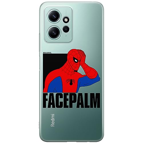 ERT GROUP etui na telefon Xiaomi REDMI NOTE 12 4G, case oryginalny i oficjalnie licencjonowany przez Marvel, wzór Spider Man 029, optymalnie dopasowane, plecki z TPU częściowo przeźroczyste