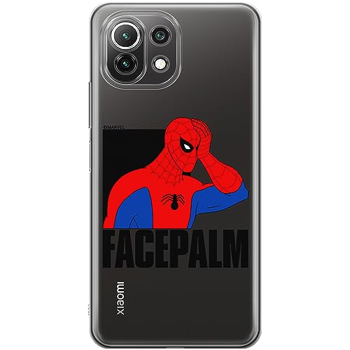 ERT GROUP etui na telefon Xiaomi 11 LITE 4G / 11 LITE 5G, case oryginalny i oficjalnie licencjonowany przez Marvel, wzór Spider Man 029, optymalnie dopasowane, plecki z TPU częściowo przeźroczyste