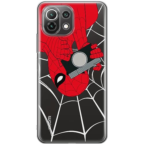 ERT GROUP etui na telefon Xiaomi 11 LITE 4G / 11 LITE 5G, case oryginalny i oficjalnie licencjonowany przez Marvel, wzór Spider Man 027, optymalnie dopasowane, plecki z TPU częściowo przeźroczyste