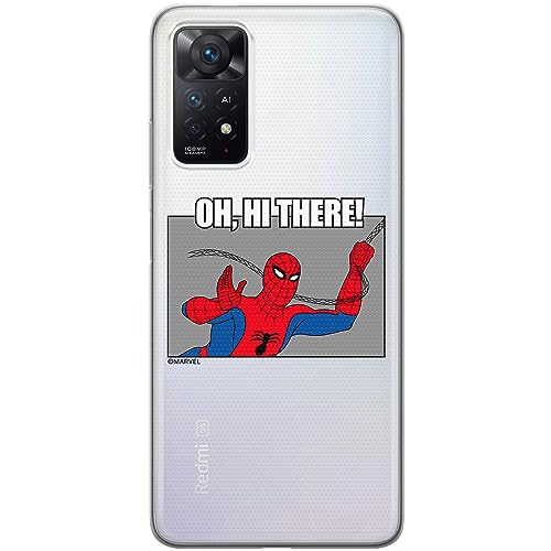 ERT GROUP etui na telefon Xiaomi REDMI NOTE 11 PRO 5G/ 11 PRO 4G, case oryginalny i oficjalnie licencjonowany przez Marvel, wzór Spider Man 032, plecki z TPU częściowo przeźroczyste