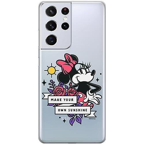 ERT GROUP etui na telefon Samsung S21 ULTRA, case oryginalny i oficjalnie licencjonowany przez Disney, wzór Minnie 073, optymalnie dopasowane, plecki z TPU częściowo przeźroczyste