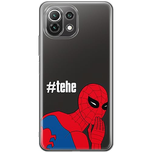 ERT GROUP etui na telefon Xiaomi 11 LITE 4G / 11 LITE 5G, case oryginalny i oficjalnie licencjonowany przez Marvel, wzór Spider Man 028, optymalnie dopasowane, plecki z TPU częściowo przeźroczyste