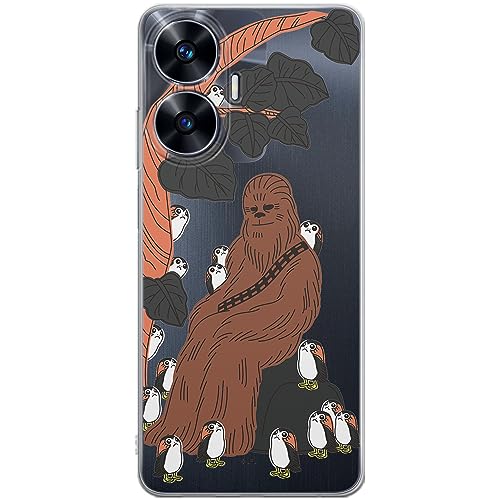 ERT GROUP etui na telefon Realme C55, case oryginalny i oficjalnie licencjonowany przez Star Wars, wzór Chewbacca 006, optymalnie dopasowane, plecki z TPU częściowo przeźroczyste