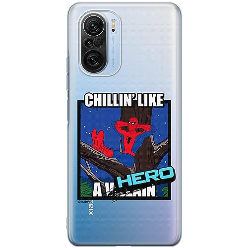 ERT GROUP etui na telefon Xiaomi MI 11i/ REDMI K40/K40 PRO/POCO F3/ F3 PRO, case oryginalny i oficjalnie licencjonowany przez Marvel, wzór Spider Man 033, plecki z TPU częściowo przeźroczyste